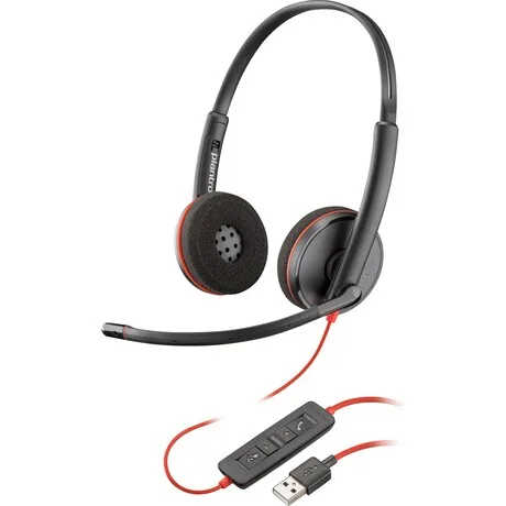 Poly Blackwire 3220 Stereo USB-A Headset - 80S02AA / 80S02A6